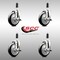 Service Caster 5 Inch 316SS Black Poly Swivel 1-1/8 Inch Expanding Stem Caster Set Brake SCC SCC-SS316EX20S514-PPUB-BLK-TLB-118-4 - alternate 4